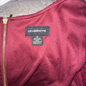 Liz Claiborne Burgundy Dress